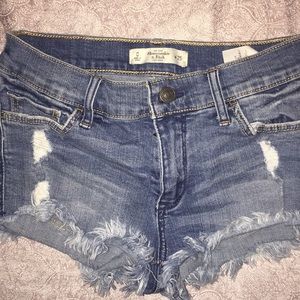 Distressed shorts.